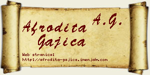 Afrodita Gajica vizit kartica
